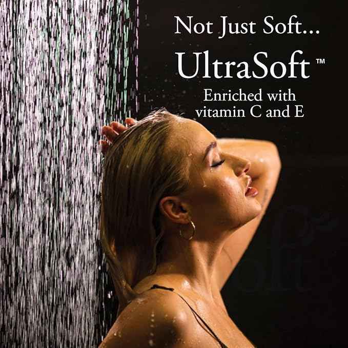Shower Filter For Hard Water. UltraSoft Rejuvenating, 20-Stage, Vitamin C, E, and Essential Minerals. Helps Provide Relief From Dry, Itchy Scalp an Skin. Compatible with AquaBliss and Other Systems