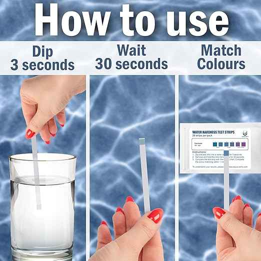 Water Hardness Test Strips – Pack of 20 – Fast & Accurate Results in 30 Seconds – Water Hardness Test Kit for Calcium & Magnesium Levels – Tap, Aquariums, Pools, Hot Tubs, and Appliances