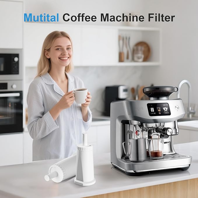 Water Filter for Breville Barista Touch Espresso Machine BES880, Barista Pro BES878, Oracle Touch BES990, Oracle BES980 & Dual Boiler BES920 Bambino ClaroSwiss Sage, BES008WHT0NUC1 (6 Pcs) - AquaVibe