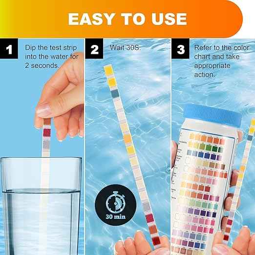 AAwipes Drinking Water Test Strips 17 in 1 50 Strips + 2 Bacteria Tester Kits, Complete Water Testing Kits for Home, Well, Tap Water, City Water, Flood Water Testing Strips (K03-50)