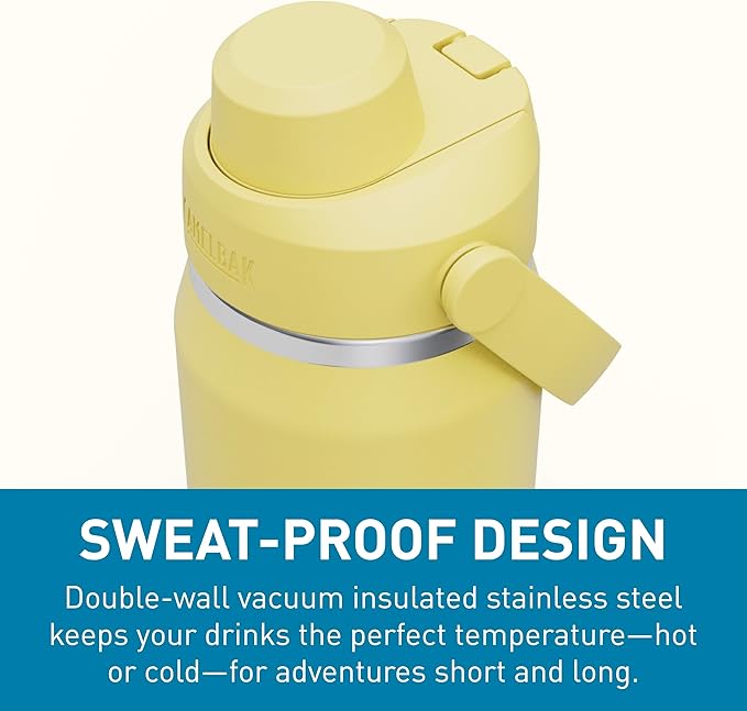 CamelBak Thrive Chug Insulated Stainless Steel Water Bottle Yellow Bloom, 25oz