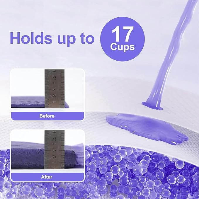 Cat Pad Refills for Litter Box, 16.9"x11.4" Odor Control Cat Pee Pads with Activated Carbon for Breeze Litter System(30Counts/Purple) - AquaVibe