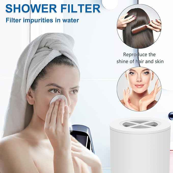 Water Replacement Filter for Shower Head,Compatible with Afina A-01 Shower Head Cartridge,for Hard Water Remove Chlorine and Harmful Substances.（1 Pack）