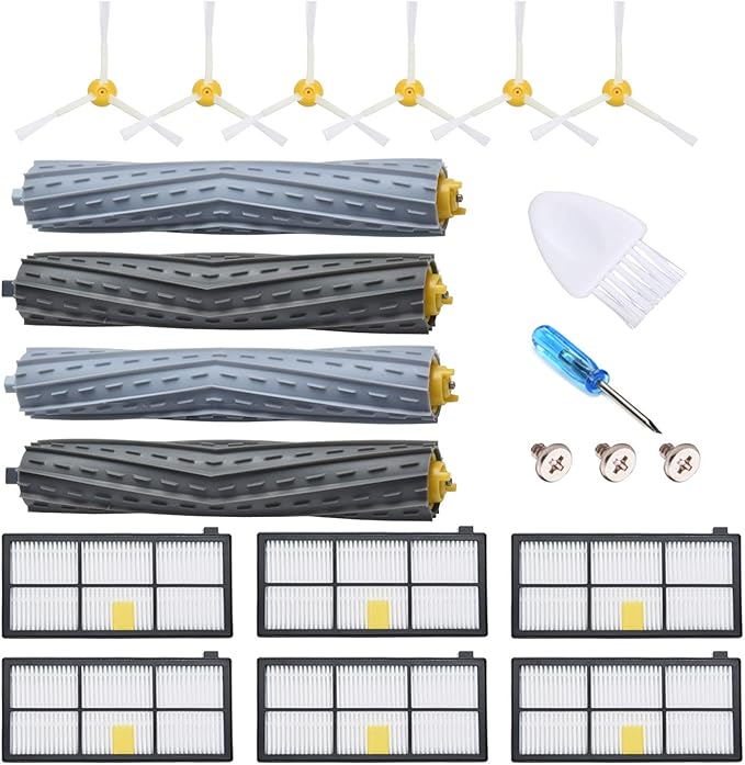 Replacement Parts Compatible for iRobot Roomba 800 900 Series 960 860 805 850 980 861 864 866 870 871 880 890 891 981 985 961 Hepa Filter Side/Main Brush accessories - AquaVibe