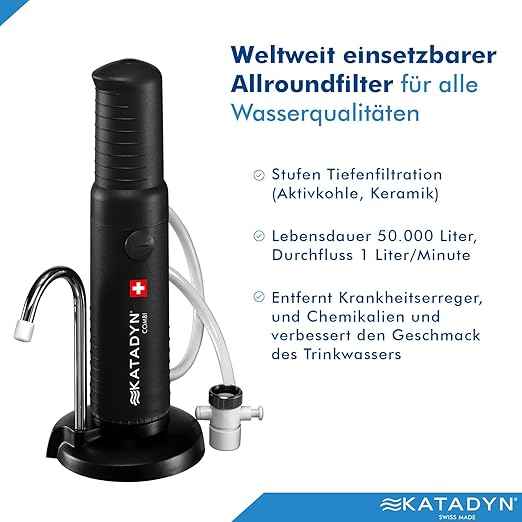 Katadyn Combi Water Filter, Black, Standard Size