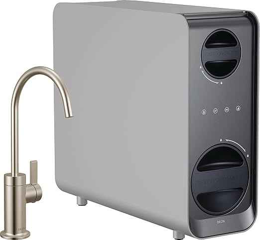 Delta Faucet Clarifi Under Sink Reverse Osmosis Water Filter System with Brushed Nickel Beverage Dispenser Faucet
