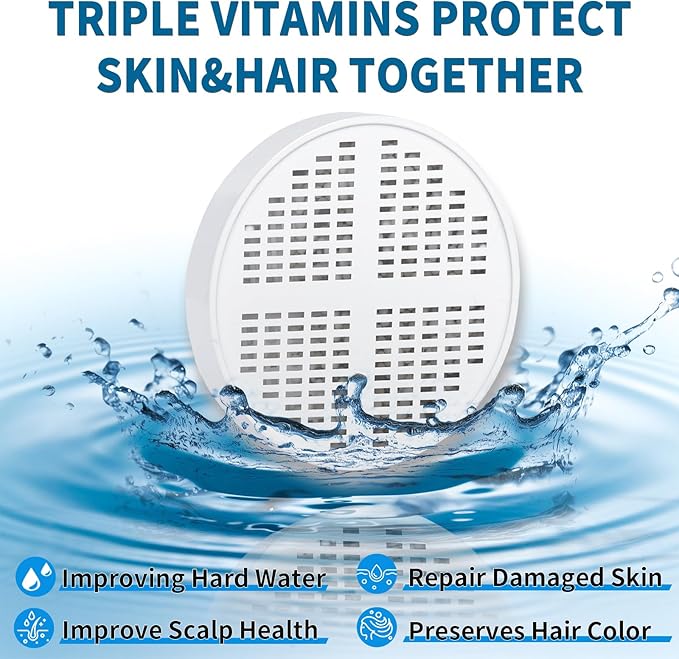 2+2, 20-Stage Shower Filter Replacement Cartridge & Vitamin C + E + A Cartridges, Compatible with AquaHomeGroup Shower, Vitamin-Infused Shower Head Filter.