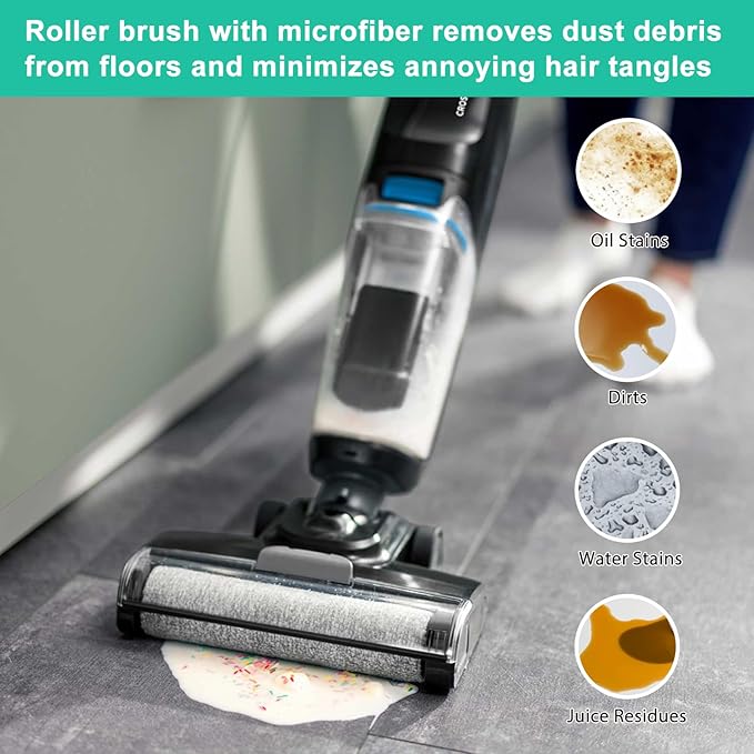 3881 Replacement Roller Brush Filter for Bissell Crosswave HF2/3845N/3831 Floor Scrubber Vacuum, for Bissell Crosswave Replacement Parts, 2 Roller Brush Replacement 2 HEPA Filter - AquaVibe