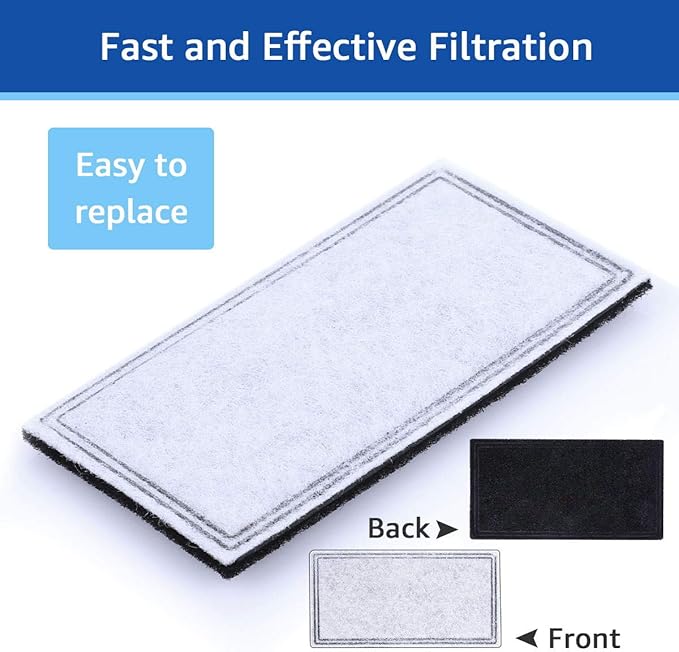 12Pcs Charcoal Water Filter Replacement Fountain Filter Compatible With Pioneer Pet Water Fountain Pet Drinker Bowl Raindrop Plastic Fountain Fung Shui Plastic Fountain
