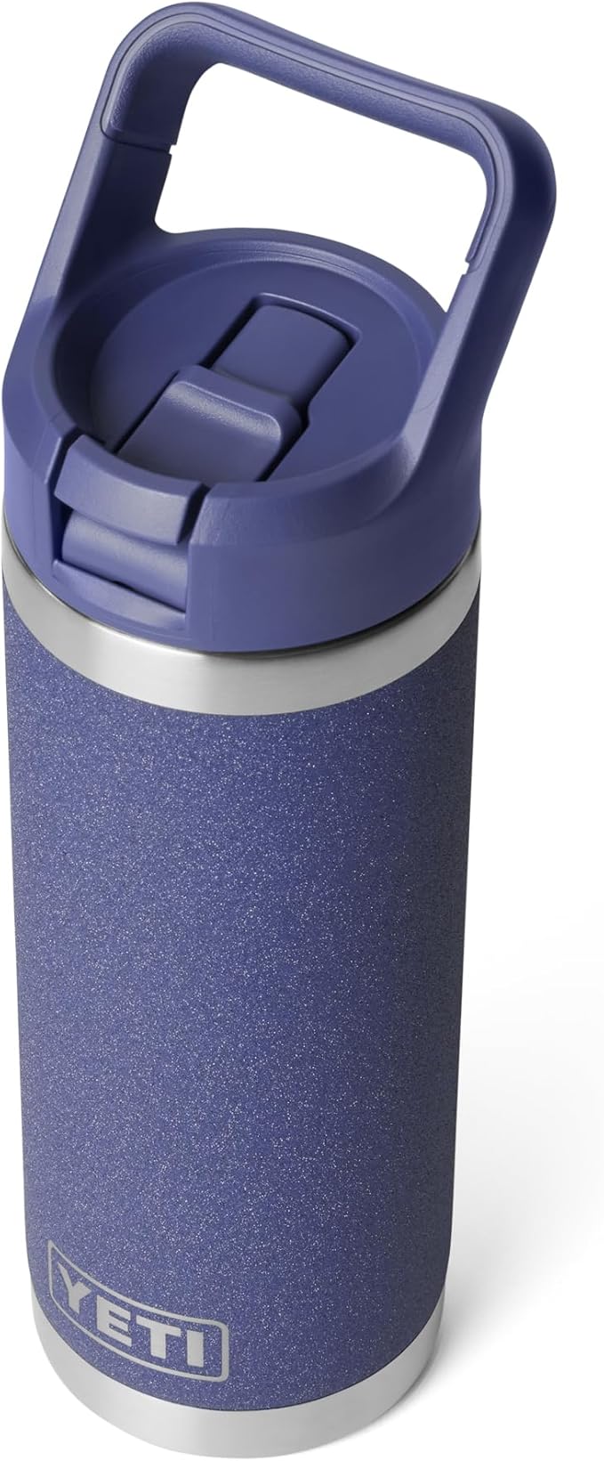 YETI Rambler 18 oz Bottle, Vacuum Insulated, Stainless Steel with Straw Cap, Moon Dust