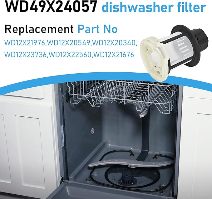 New for GE Dishwasher Ultra Fine Filter Kit WD49X24057 Replace parts WD12X10416 WD12X20107 ge profile washer dryer combo foam filter