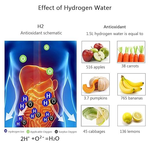 Hydrogen Water Bottle, Hydrogen Water Generator Gifts for Mom, Portable Hydrogen Water Ionizer Machine, Hydrogen Rich Water Glass Health Cup for Home Travel