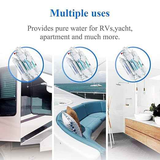 Geekpure 4 Stage Reverse Osmosis RO Drinking Water Filter System with Quick Change Filters -Portable-100 GPD