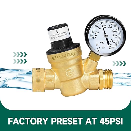 STMOUTUO RV Water Filter and RV Water Pressure Regulator