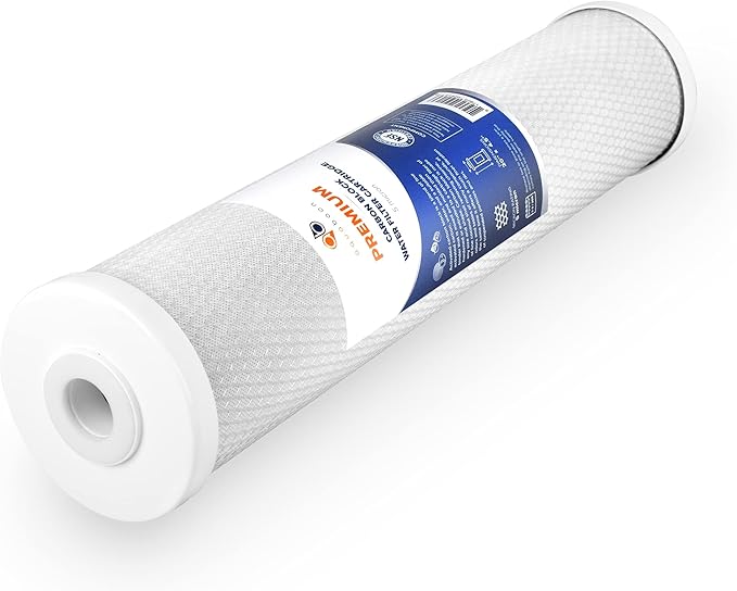 Aquaboon 5 Micron 20 x 4.5 Whole House Water Filter Replacement Cartridge Set: Sediment, Anti-Scale, Carbon for 3-Stage Water Filtration System 1 Pack