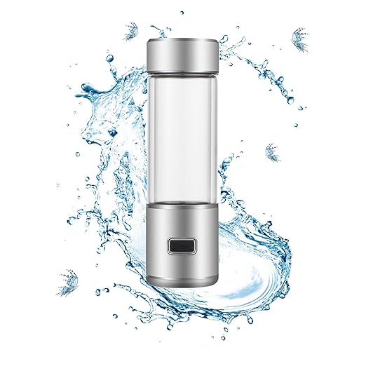 Portable Hydrogen Water Bottle Generator,Improve Water Quality Glass Hydrogen Water Ionizer Machine,Ion Bottles Hydrogen Water Ionizer,A:Silver