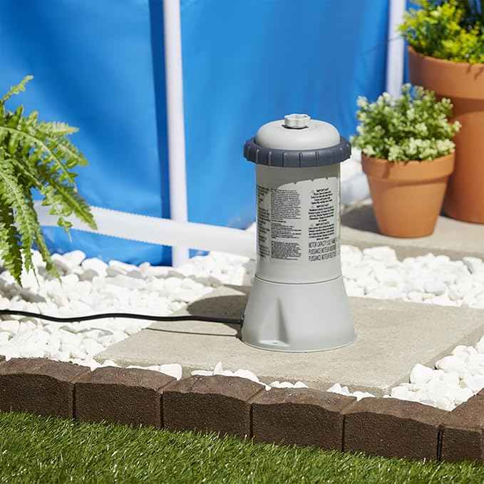 INTEX C530 Krystal Clear Cartridge Filter Pump for Above Ground Pools: 530 GPH Pump Flow Rate – Improved Circulation and Filtration – Easy Installation – Improved Water Clarity – Easy-to-Clean