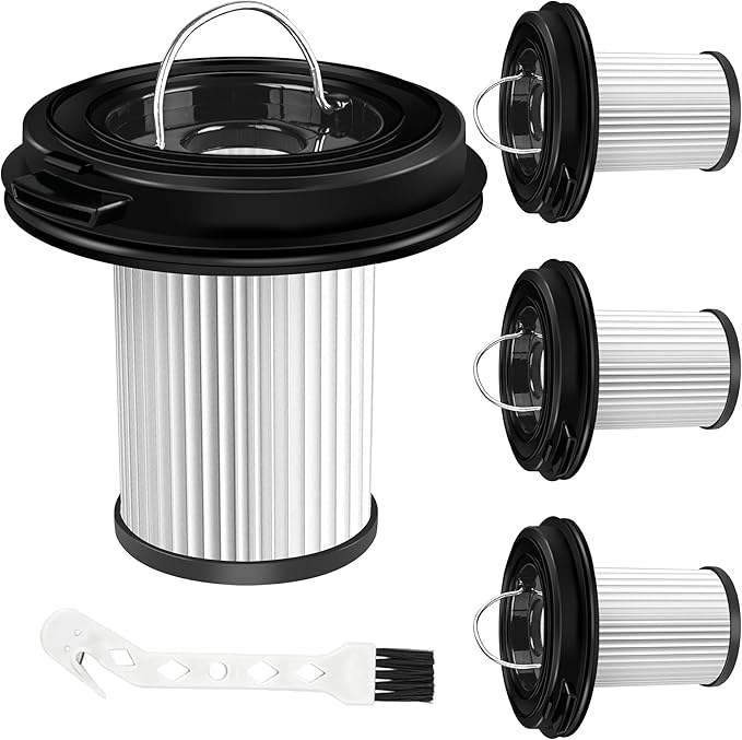 4 Pack Vacuum Filter for Bissell CleanView XR Pet 300W/CleanView XR 200W Cordless Vacuum Filter Replacement 3789 3789U 3789X 3797 3797V 3797W Replace 1638010 with 1 Little Brush - AquaVibe