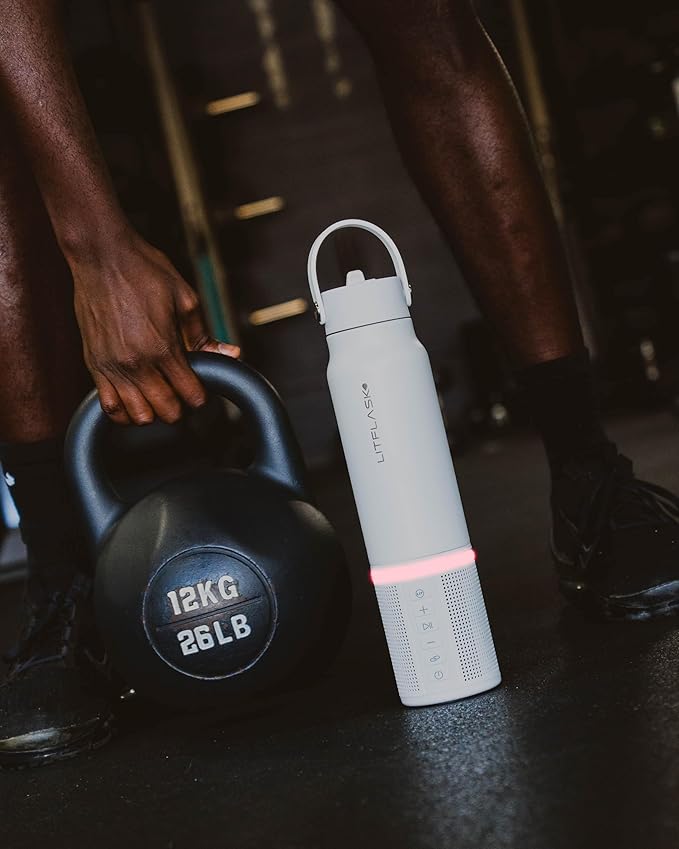 LitFlask Smart Water Bottle, Ultra Premium Bluetooth Speaker, Portable Charging, 20oz Stainless Steel. Oprah’s Favorite Things 2024