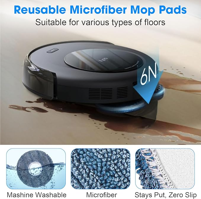25PCS Replacement Parts for eufy Omni C20 Vacuum Cleaner Includes Main Brush, Mop Pads, HEPA Filters, Dust Bags, Side Brushes High-Performance Compatible with eufy Robot Vacuum Cleaner - AquaVibe