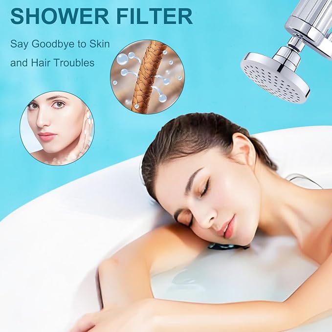 Shower Filter compatible with Kitsch Shower Head filter,for Hard Water - Filters Chlorine -4 Pack