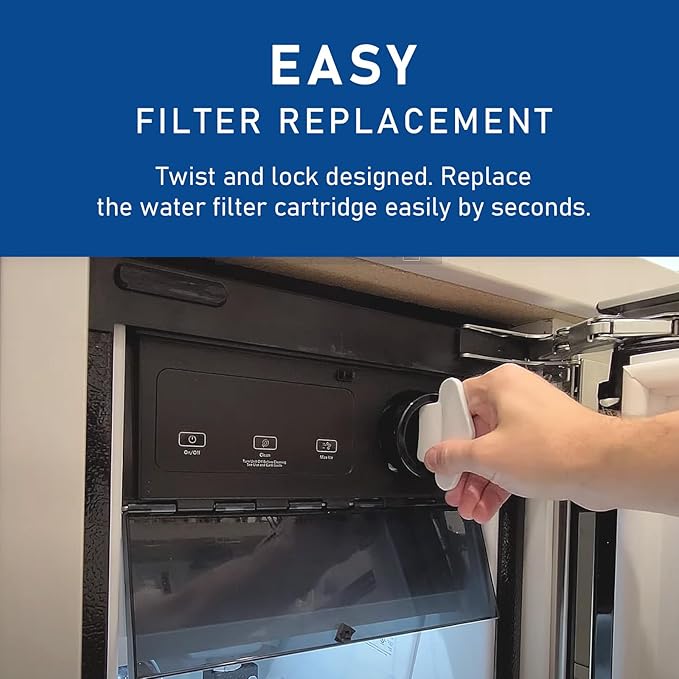 ICE2 F2WC9I1 ICE Maker Filter Replacement, Compatible with Whirlpool WUI75X15HZ, WUI75X15HW, WUI75X15HB, WUI95X15HZ Ice Makers, Used in 50 Ib Ice Maker Machines, 1 Pack (1)