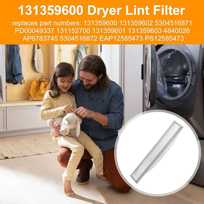 Dryer Lint Filter Case Screen Replacement Parts Fit for frigidaire, ken-more - Repalce 5304516871, 131359600 131359602, 131152700, 131359601, 131359602, 131359603, 5304516872, etc