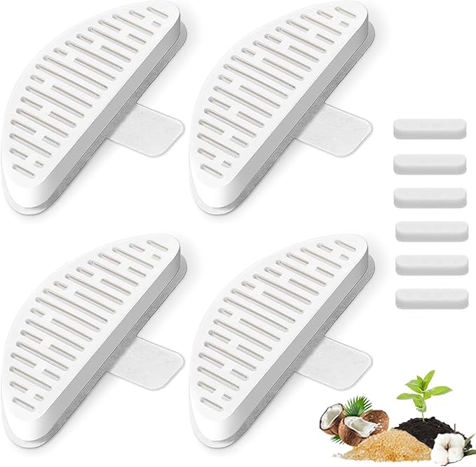 4 Pack Cat Water Fountain Filter & 6 Pack Replacement Fliter Sponges Compatible with Uahpet Water Fountain 67oz/2L Automatic Pet Fountain,Pack of 10