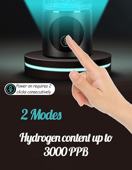 Smart Hydrogen Water Bottle Generator, Portable Fast-Charging Hydrogen Rich Water Health Cup, Highly Concentrated Hydrogen Water Ionizer Machine for Daily Hydration Needs