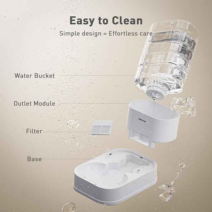 Gravity Dog Water Bowl Dispenser Automatic Pet Water Dispenser for Dogs Gravity Water Bowl for Cats 1 Gallon/3.78L with 6 pcs Filters