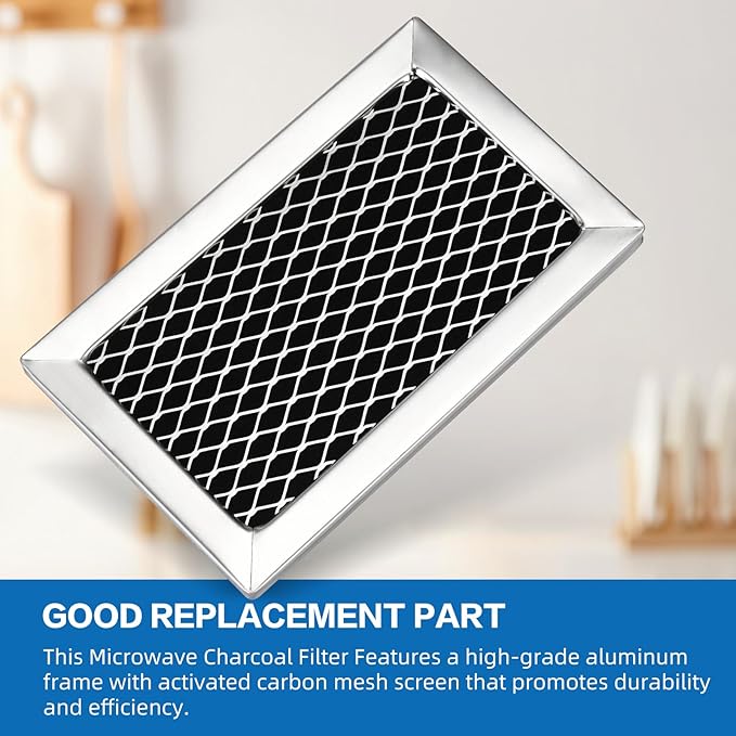 W10845250 W10892387 Microwave Charcoal Grease Filter Replaces for Whirlpool, Maytag, Amana Over-The-Range Microwave W10845250 4455038 AP6036051 PS11769323 5-1/4” X 3-1/4” X 3/8” (2 Pack)