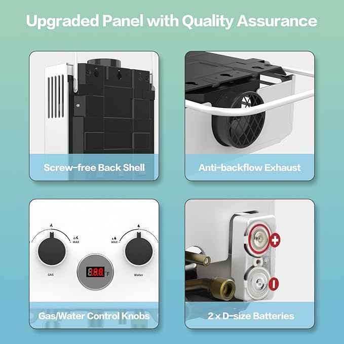Propane Water Heater, 6L 1.58GPM 41000 BTU Portable Tankless Water Heater Outdoor, Gas Instant Hot with Handle Overheating Protection for RV Trips, Camping, Boat Cabins, Outdoor Shower, White