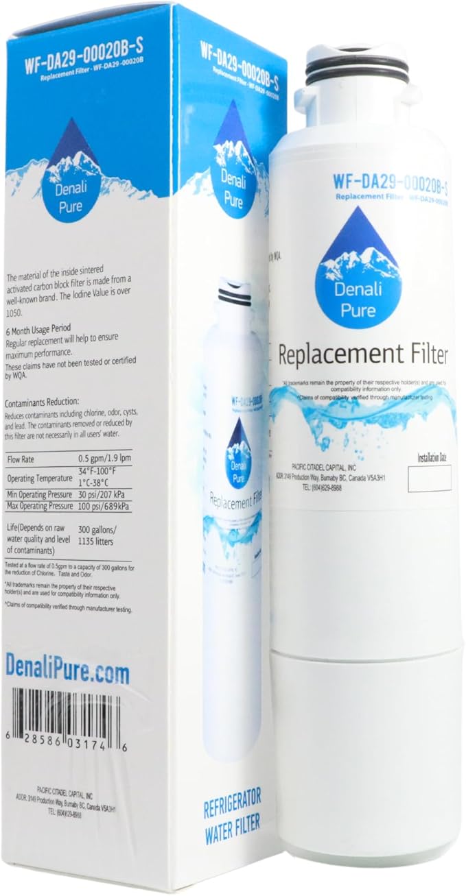 Replacement for Samsung RF263TEAESR Refrigerator Water Filter - Compatible with Samsung DA29-00020B, DA29-00020A, HAF-CIN Fridge Water Filter Cartridge