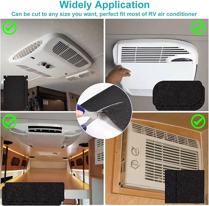 RV A/C Filters Replacement, 16 x 40 x 1/4 Inches RV Air Conditioner Replacement Filters, Can Cut to Fit RV Air Conditioner Filter for Motorhome Travel,Travel Trailers, Camper - AquaVibe