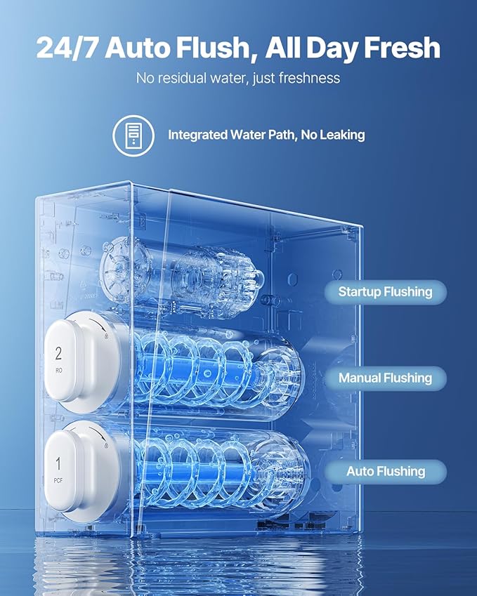 VEVOR Reverse Osmosis System, 800 GPD 8-stage Tankless Reverse Osmosis Water Filter, Under Sink Water Filtration System with Smart Display Faucet, 2:1 Pure to Drain Ratio