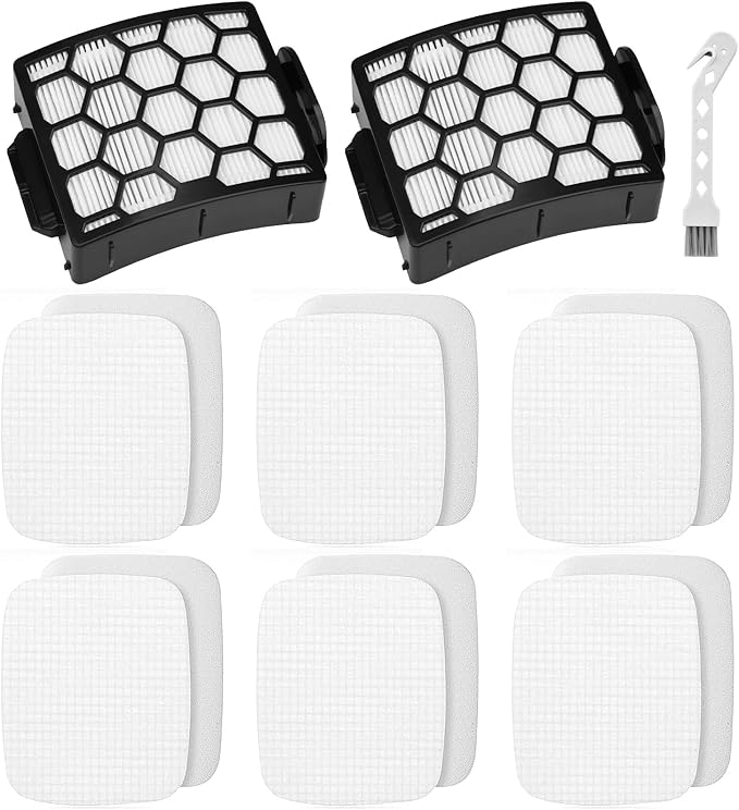 Artraise UV850 UV900 Replacement Filters for Shark Duoclean Lift Away Navigator Upright Vacuum Cleaner, 2 HEPA + 6 Foam + 6 Felt Filters Set, Compare to Part # XHF320 & XFFK602UKT - AquaVibe