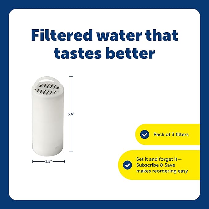 PetSafe Drinkwell 360 Fountain Carbon Filters - Supports Hydration - Coconut Shell Carbon - Clean Water Solution - Fits Drinkwell Stainless Multi-Pet & Plastic 360 Fountains - 3 Pack