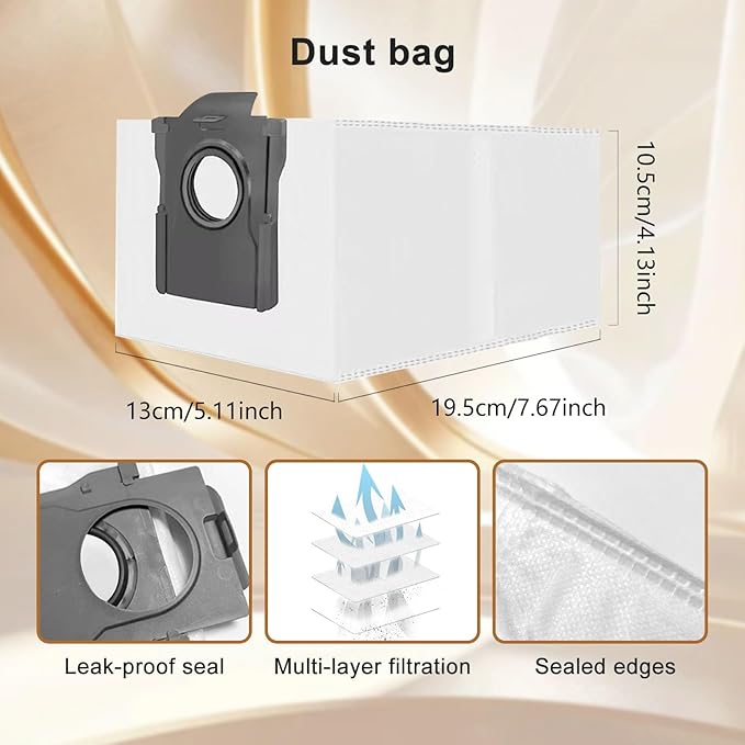 Yivy 29Pcs Accessories for Dreame X50 Master/X50 Ultra Complete/L50 Pro Ultra /L50 Ultra/Dreame L40s Pro Ultra/Mova V50 Ultra Complete Vacuum Cleaner, 4 Activated Carbon HEPA Filters - AquaVibe