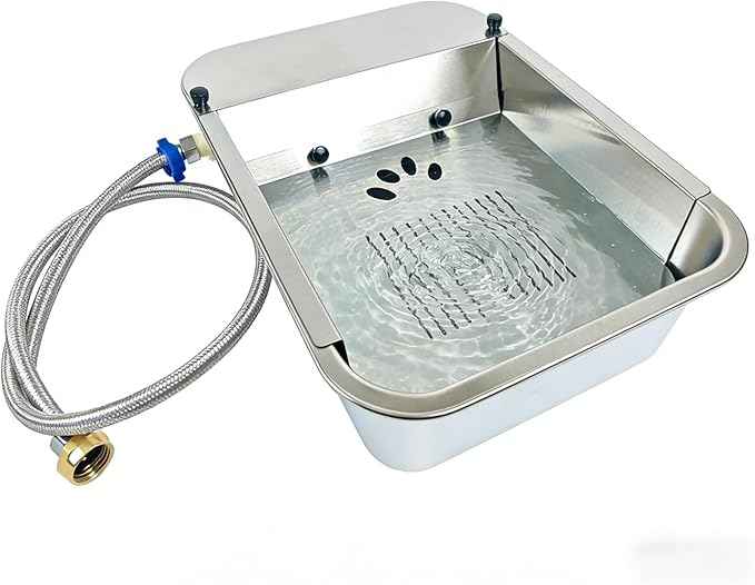 3 Gallon Automatic Water Dispenser for Dogs Stainless Steel Outdoor Drinking Bowl Self-Filling Water Bowl for Large Dogs – Slow-Drink,Splash-Proof Design,Suitable for Cats,Dog(11L-A)