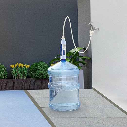 EZ Jug Water Filtration System – Certified by IAPMO R&T to NSF 53 Standards | Filter & Fill 5-Gallon Jugs from Any Garden Hose Faucet | Outdoor Faucet Compatible | Reduces Chlorine, Lead, Cysts & VOCs