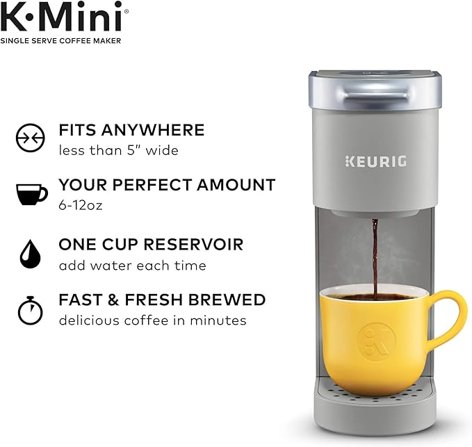 Keurig K-Mini Single Serve Coffee Maker & 3-Month Brewer Maintenance Kit Includes Descaling Solution, Water Filter Cartridges & Rinse Pods, Compatible Classic/1.0 & 2.0 K-Cup Coffee Makers, 7 Count