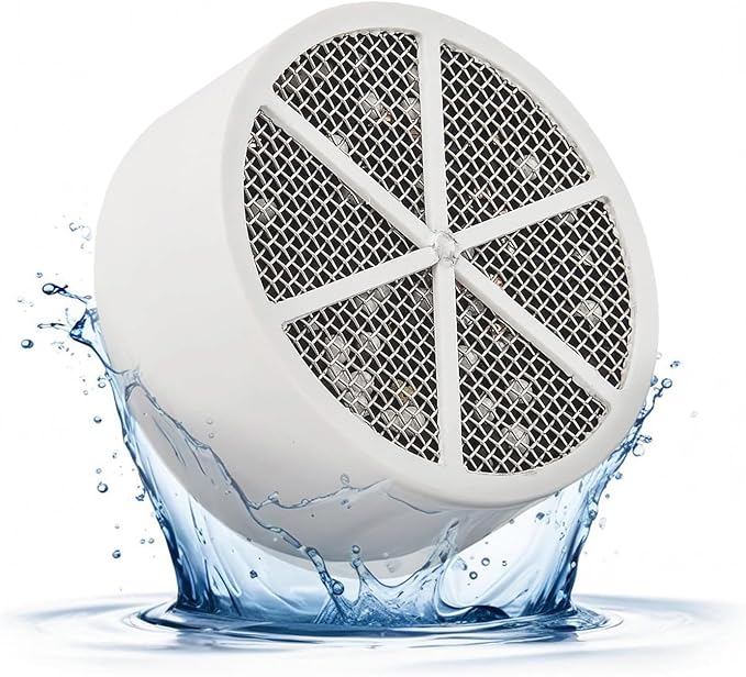 Crystal Quest Bath Ball Replacement Cartridge – Removes Chlorine, PFAS & Odors – Easy-to-Install Water Filter – Eco-Friendly, Durable & Skin-Safe – Built in the USA - AquaVibe