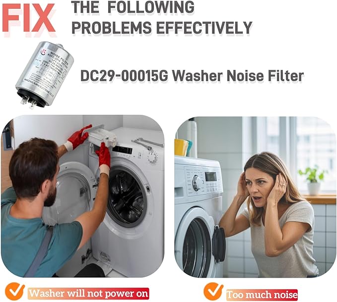 OEM DC29-00015G RDFC-2916 Washer Noise Filter LFT-215G DC29-00015K fit for Samsung Washer/Dryer Replace DC29-00009A, 0471000, 4958772, AP6975221 PS12740232, EAP12740232 250V 15A