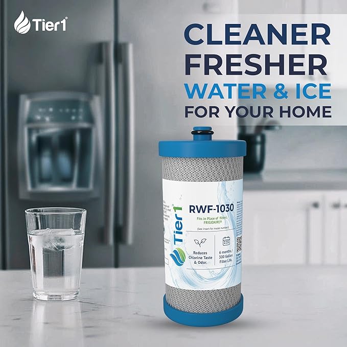 Tier1 RWF1030 WF1CB Refrigerator Water Filter | Replacement for Kenmore 469906, RG100, WF284, NGRG2000, PS503627, 469910, 9910 | Fridge Filter Lasts Up To 6 Months | Easy Install | Great Tasting Water
