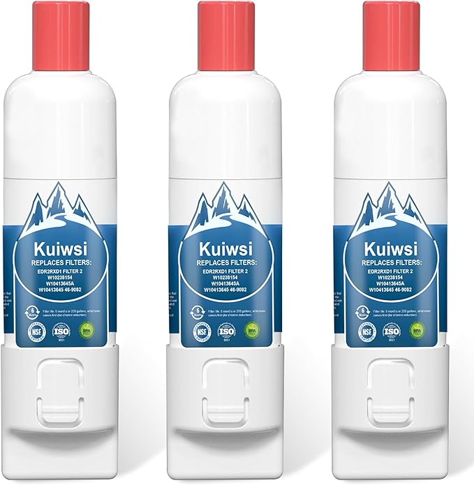 Water Filter Replacement for KAD2RXD1, KRFF577KPS02, KRFF577KBS02, KRMF536RPS01, KRMF536RBS01, KRQC736RPS, KRMF706ESS01, KRMF706EBS01, KRFF507HPS02, 3 Pack