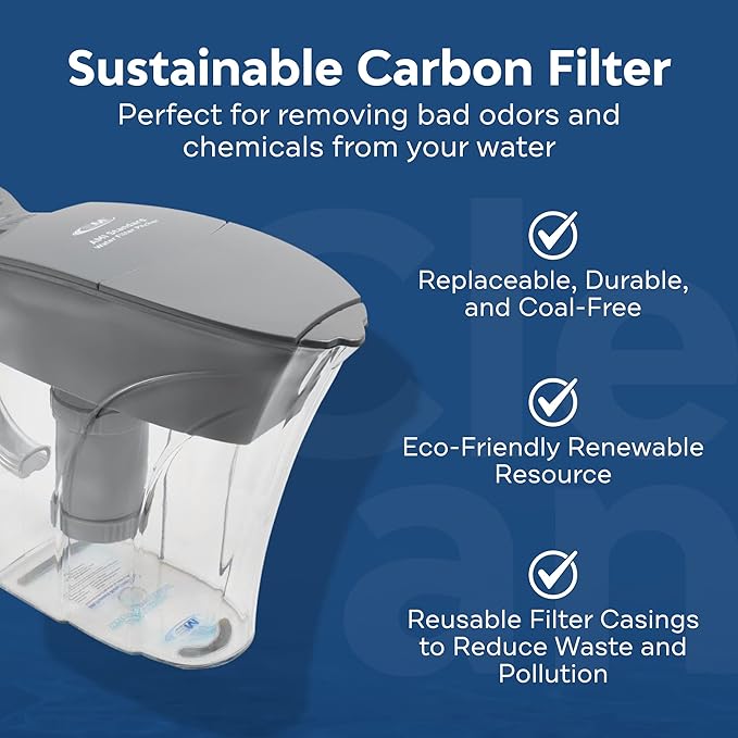 AMI Water Pitcher with Filter for Tap Water, Filtered Water Dispenser