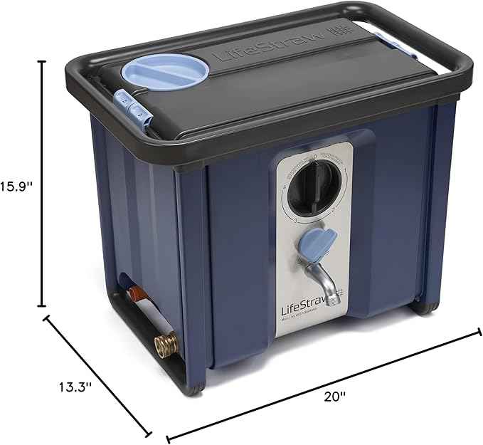 LifeStraw Max – High Flow, High-Capacity Water Filter and Purifier for Survival, Emergencies, and Humanitarian Aid