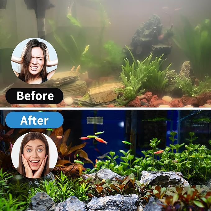 Aquarium Filter Fish Tank Filter with U-V Light, Submersible Aquarium Filter - Aquarium Filter for 40 to 120 Gallon Fish Tank, U-V Filter for Aquarium - AquaVibe