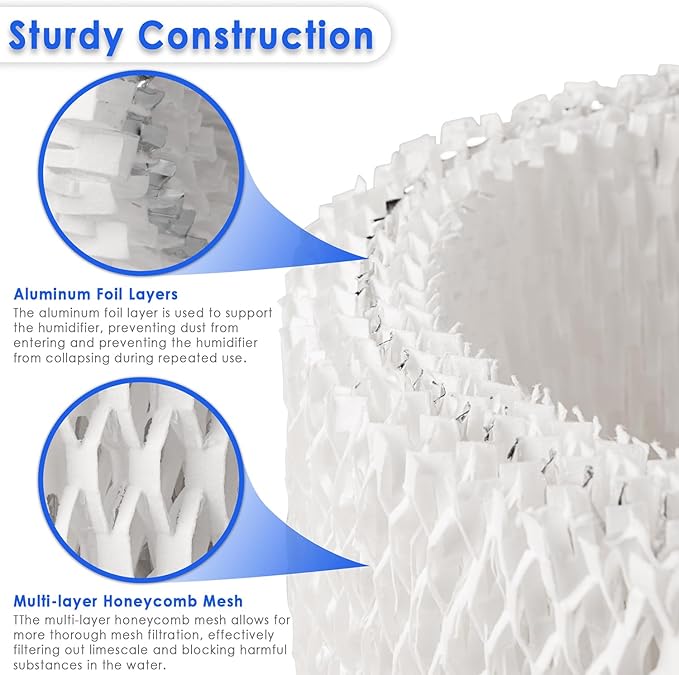 WF2 Humidifier Filter Replacement for Vicks V3100 V3500 V3600 V3700 V3800 V3850 V3900, for Honeywell HCM-350 HCM-630 HCM-300T, for Kaz 3020, for Sunbeam 1118 1119, ECM-250i, ECM-500