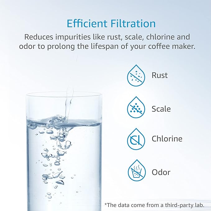 AQUA CREST Coffee Filter, Replacement for Jura® Filter Clearyl/Claris Blue Capresso® Clearyl Coffee Machine Water Filter, 4 Packs - AquaVibe